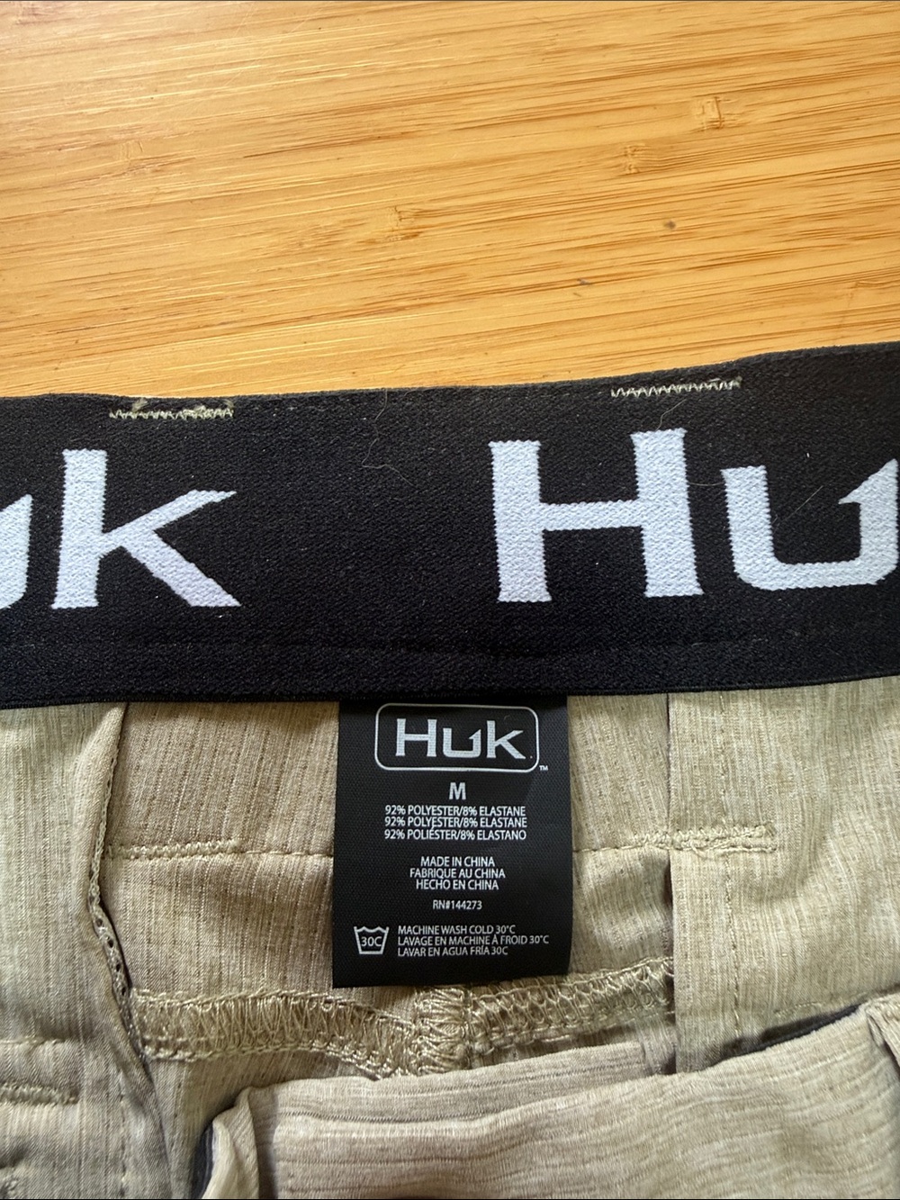 Huk Men's Light Gray Cargo Shorts - Picture 2 of 3